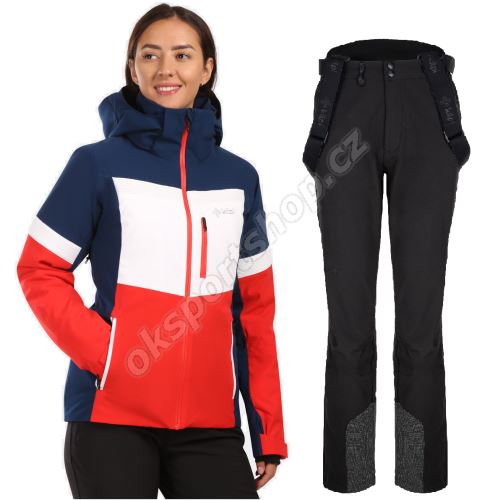 Dámský lyžařský komplet Valera RED + Rhea BLK