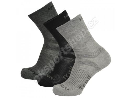Ponožky Husky Trail 3pack černá, antracit, sv. šedá