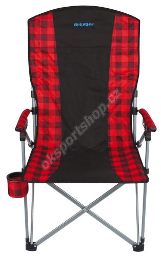 Křeslo Husky Mossy Black/red