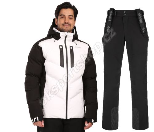 Pánský lyžařský komplet Skimmio WHT + Rhea BLK