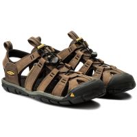 Sandále Keen Clearwater CNX Leather M Dark earth/black (1)