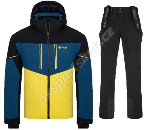 Pánský lyžařský komplet Tonnsi YEL + Rhea BLK