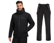 Pánský lyžařský komplet Flip BLK + Rhea BLK