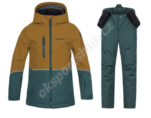Dětský lyžařský komplet Anakin Golden brown/sea moss + Akita Sea moss