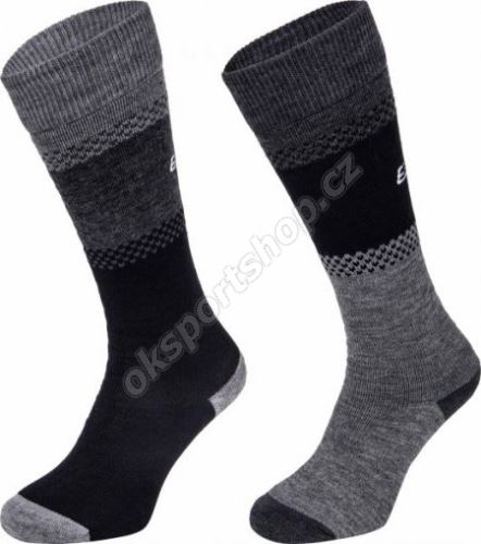 Ponožky Eisbär Ski Comfort 2 Pack Black/light grey