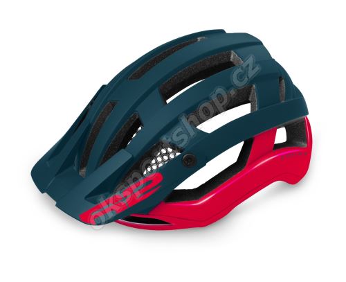 Cyklistická helma R2 Cross ATH32C/L matná/lesklá zelená petrol/červená 2022