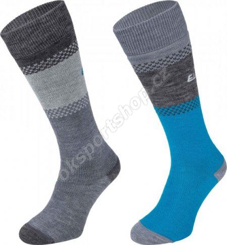 Ponožky Eisbär Ski Comfort 2 Pack Light grey/turquoise